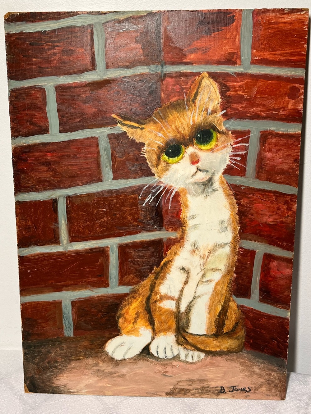 Original oil painting on board
Big Eyed Kitty Cat
B Jones